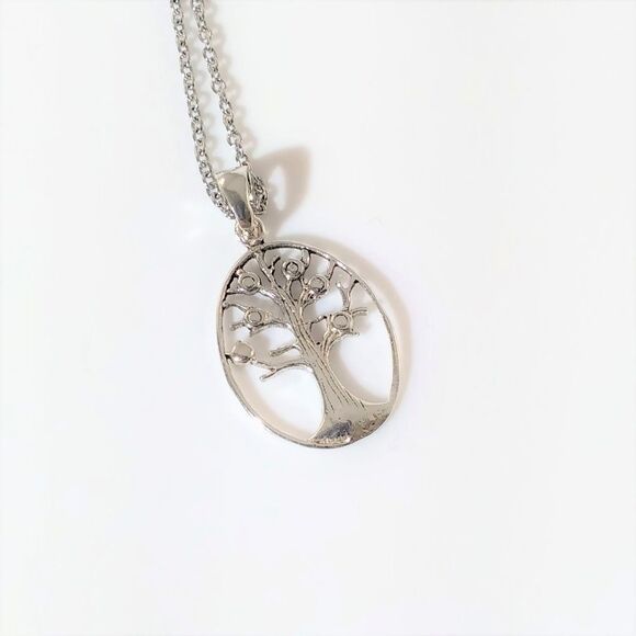 Tree of Life Sterling Silver Pendant Necklace and Chain - Picture 1 of 4